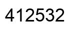 Number 412532 black image