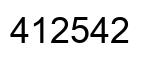 Number 412542 black image