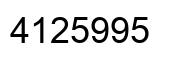 Número 4125995 imagen negro