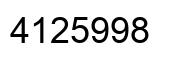 Número 4125998 imagen negro