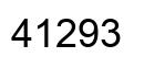 Number 41293 black image