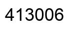 Number 413006 black image