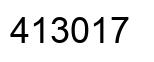 Number 413017 black image