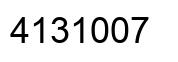 Number 4131007 black image