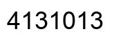 Number 4131013 black image