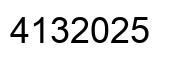 Number 4132025 black image