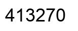 Number 413270 black image