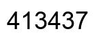 Number 413437 black image