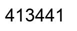 Número 413441 imagen negro