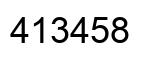 Number 413458 black image