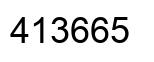 Number 413665 black image