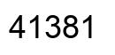 Número 41381 imagen negro