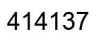 Number 414137 black image