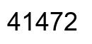 Number 41472 black image