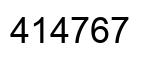 Number 414767 black image