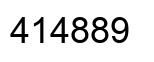 Number 414889 black image