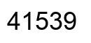 Number 41539 black image