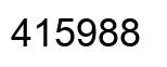 Number 415988 black image