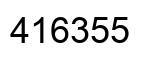 Number 416355 black image