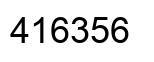 Number 416356 black image