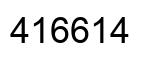 Number 416614 black image