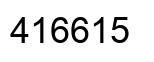Number 416615 black image