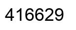 Number 416629 black image