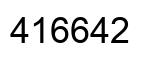Number 416642 black image