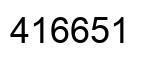 Number 416651 black image