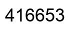 Number 416653 black image