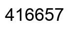 Number 416657 black image