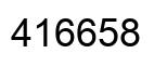 Number 416658 black image