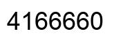 Number 4166660 black image