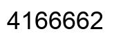 Number 4166662 black image