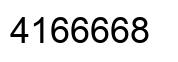 Number 4166668 black image