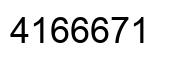 Number 4166671 black image