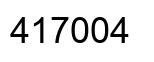 Number 417004 black image
