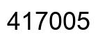 Number 417005 black image