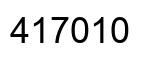 Number 417010 black image