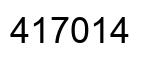 Number 417014 black image