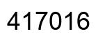 Number 417016 black image