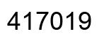 Number 417019 black image
