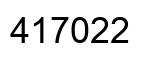 Number 417022 black image