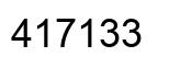 Number 417133 black image