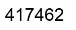 Number 417462 black image