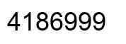 Número 4186999 imagen negro