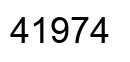 Number 41974 black image