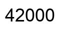 Número 42000 imagen negro