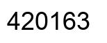 Number 420163 black image