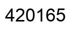 Number 420165 black image